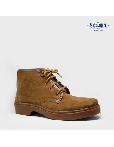 Bota Segarra Modelo 5501 Agricola Color Natural Fabricado en España en Piel Serraje