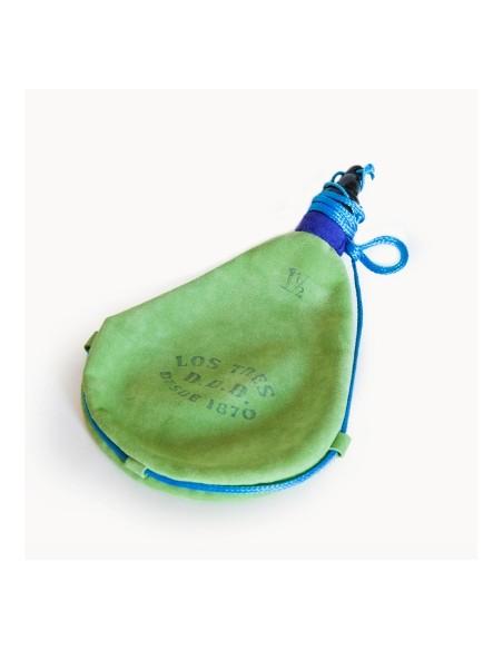 Bota de Vino Color Verde Claro AUTÉNTICA PIEL DE CABRA