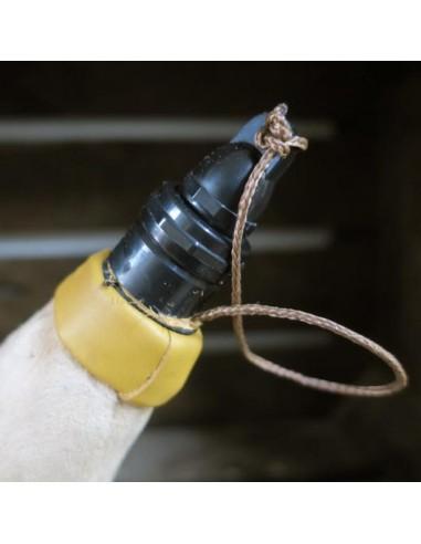 Bota Porrón de Vino de Pez Color Natural AUTÉNTICA PIEL DE CABRA