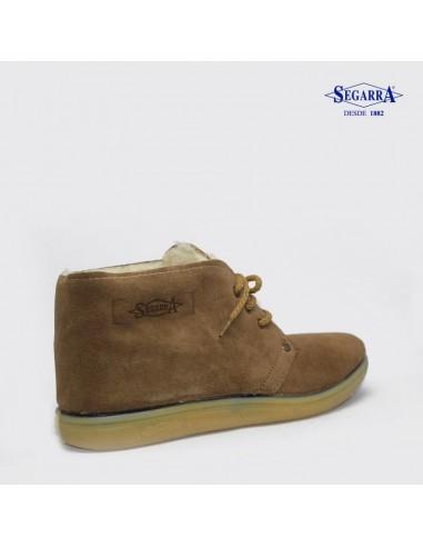 Bota Segarra Modelo 100 Borreguito Invierno Color Natural Fabricado en España en Piel Serraje