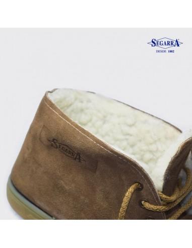 Bota Segarra Modelo 100 Borreguito Invierno Color Natural Fabricado en España en Piel Serraje