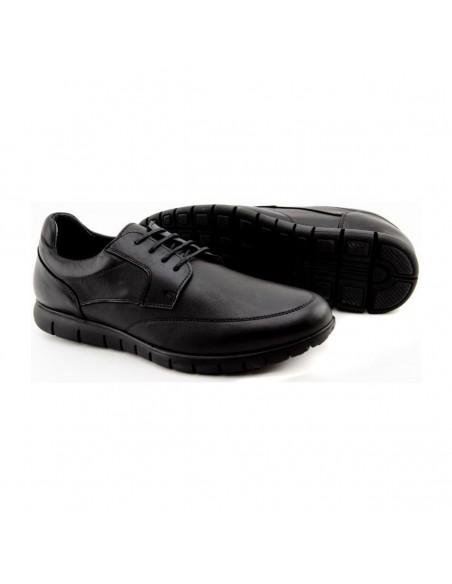 Zapato sport Hombre 24 horas Piel Negro S@kut E3206.1 Zapato ideal para hosteleria y trabajos en movimiento