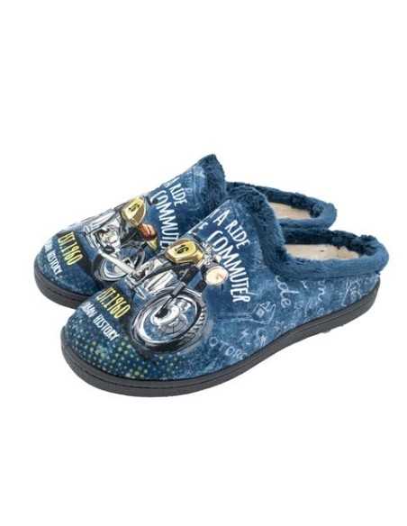 Zapatilla Plumaflex abierta hombre de estar por casa Moto 12229 Azul Zapatilla Plumaflex abierta hombre de estar por casa Moto 12229 Azul