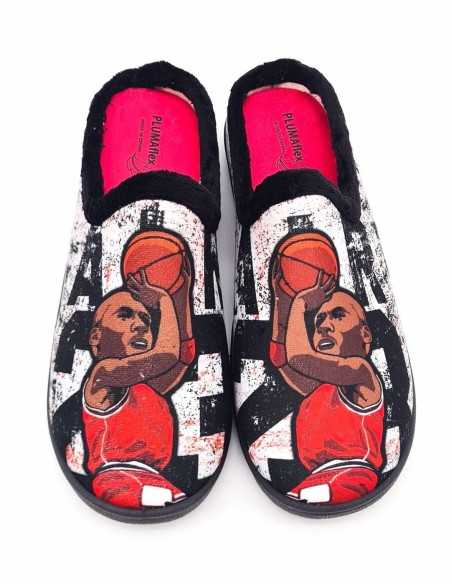 Zapatilla Plumaflex abierta hombre de estar por casa Basket 12229 Negro Zapatilla Plumaflex abierta hombre de estar por casa Basket 12229 Negro