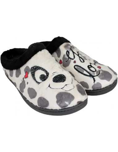 Zapatillas Plumaflex abiertas Chica Mujer de casa con Plantilla Extraíble 12281 Dálmatas