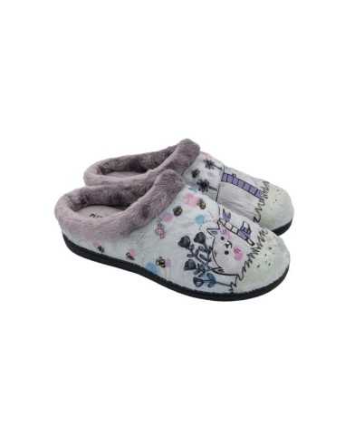 Chica Mujer de casa con Plantilla Extraíble 12037 Gato