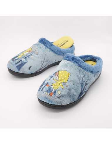 Zapatillas Plumaflex descalzarse Mujer con Plantilla Extraíble 12037 Chica Lluvia