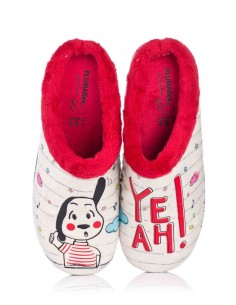 Zapatillas Plumaflex descalzarse Mujer con Plantilla Extraíble 12037 Perro