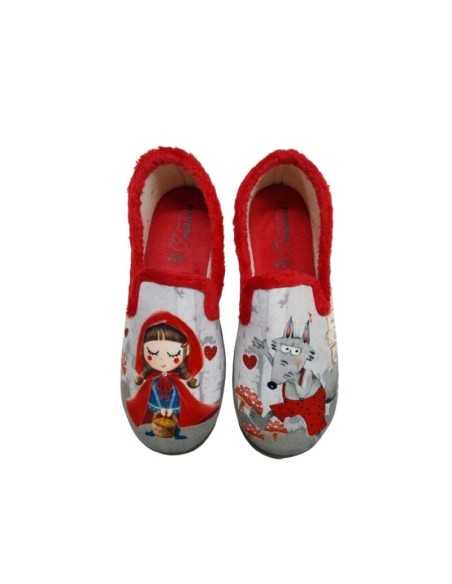 Zapatillas Plumaflex Cerradas Mujer con Plantilla Extraíble 12215 Lobo y Caperucita Zapatillas Plumaflex Cerradas Mujer con Plantilla Extraíble 12215 Lobo y Caperucita