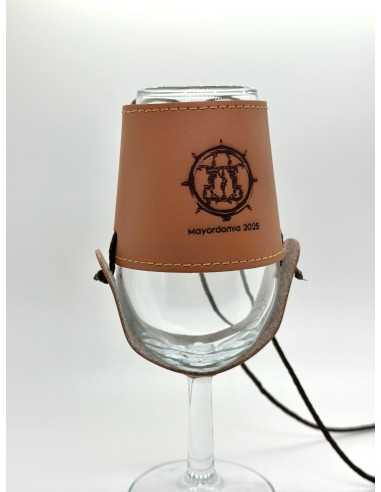 Porta CATA VINO de Piel Grabado y Personalizado a Láser para Ferias y Romerías