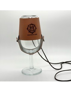 Porta CATA VINO de Piel Grabado y Personalizado a Láser para Ferias y Romerías