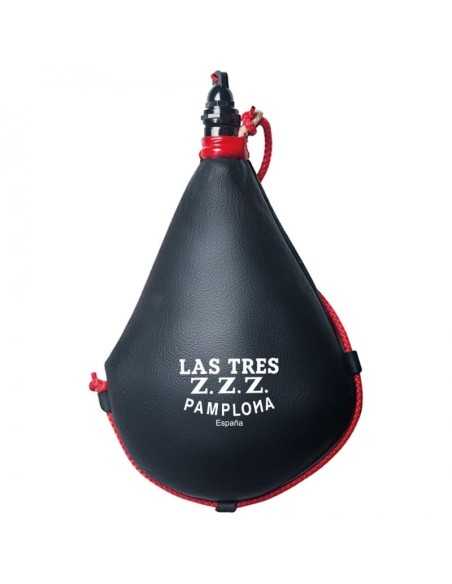 Bota de Vino Pez Las Tres ZZZ Recta Negra