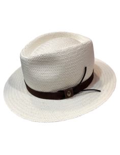 Sombrero Flexible 100% Fibra Natural tipo Panamá en color Blanco