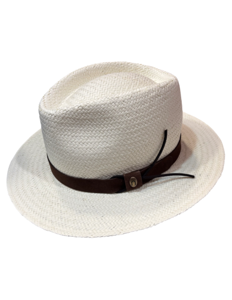 Sombrero Flexible 100% Fibra Natural tipo Panamá en color Blanco