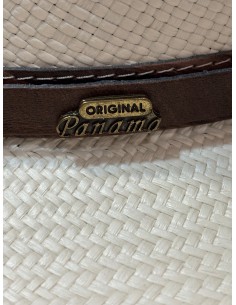 sombrero panamá con correa de cuero 2