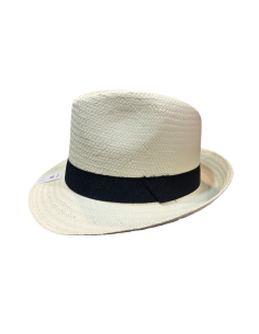 sombrero ala corta blanco