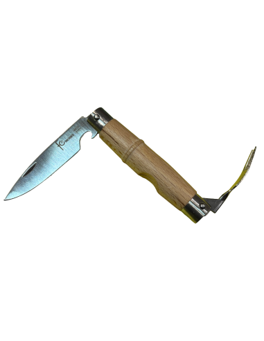 NAVAJA con tenedor y abre-botellas FLORES CORTÉS DON BENITO - Inoxidable - Hoja 7 cm