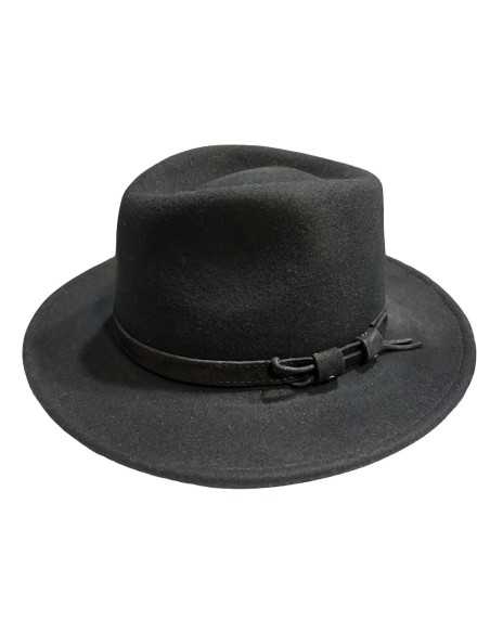 sombre lana negro impermeable