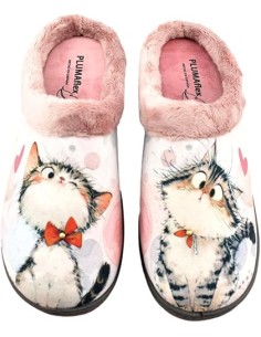 Zapatillas Plumaflex descalzarse Mujer con Plantilla Extraíble 12213 Gatito