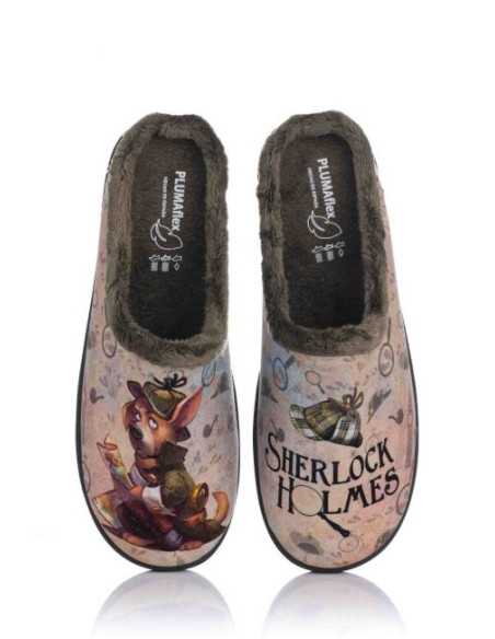 Zapatillas Plumaflex abierta hombre de estar por casa Sherlock Holmes 12229