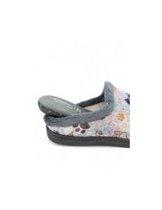 Zapatillas Plumaflex abierta hombre de estar por casa Perro Dog 12229 Gris 2