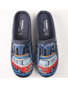 Zapatilla Plumaflex abierta hombre de Entre Tiempo Surf 12340 Azul