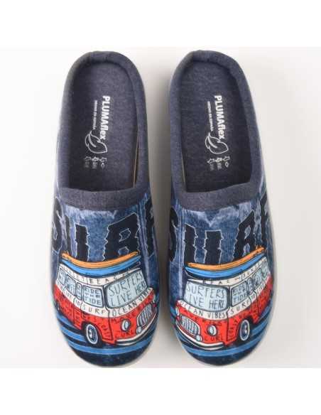 Zapatilla Plumaflex abierta hombre de Entre Tiempo Surf 12340 Azul