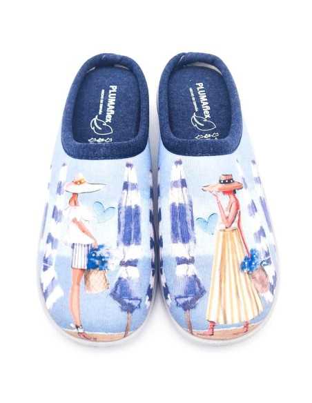 Zapatillas Plumaflex Mujer de casa para entre tiempo con Plantilla Extraíble 12317 Chica Playa