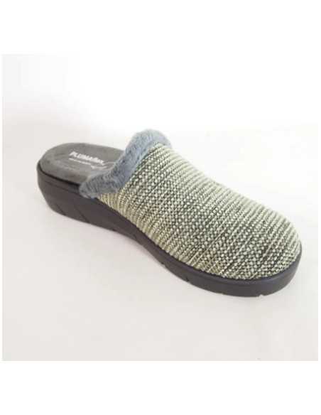 Zapatillas Plumaflex de Mujer con Cuña y Plantilla Extraíble 14237 Kaki