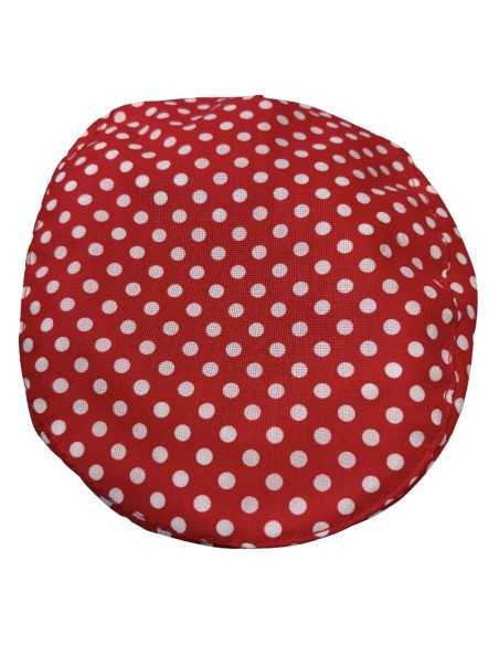 Gorra Niño Barata roja con Lunares blancos