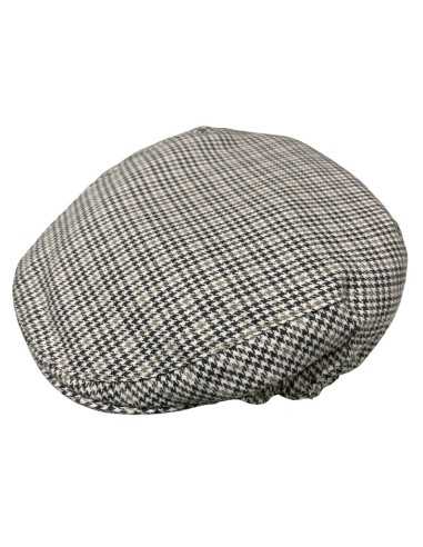 Gorra Campera plana niño y bebé pata de gallo marrón y beig | Fabricada en España por Beirets