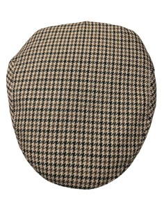 Gorra Campera plana niño pata de gallo marrón y verde| Fabricada en España por Beirets 2