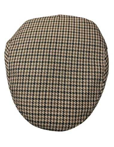 Gorra Campera plana niño pata de gallo marrón y verde