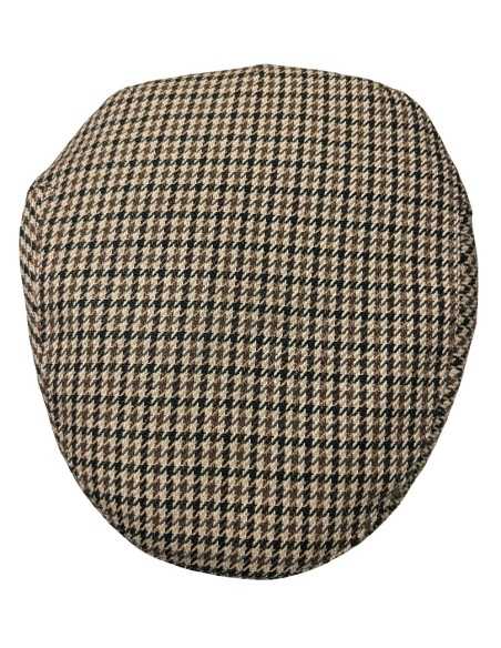 Gorra Campera plana niño pata de gallo marrón y verde