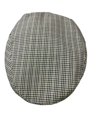 Gorra Campera plana niño pata de gallo verde| Fabricada en España por Beirets