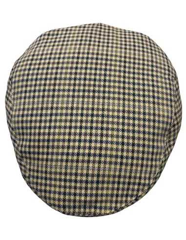 Gorra Campera plana niño cuadritos verdes| Fabricada en España por Beirets