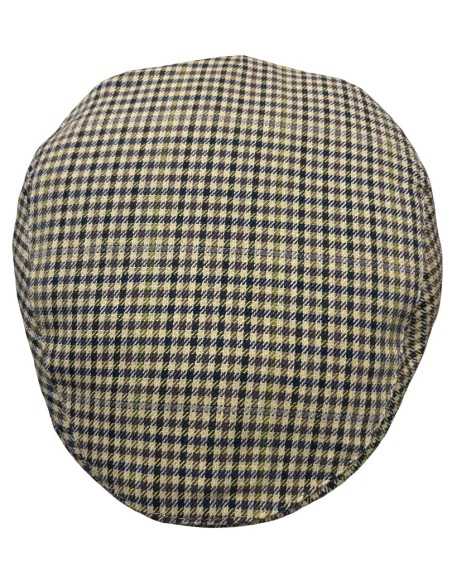 Gorra Campera plana niño cuadritos verdes| Fabricada en España por Beirets