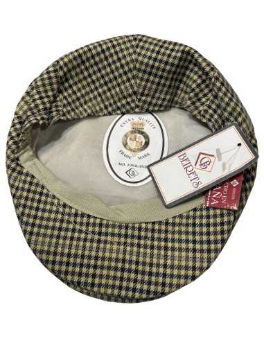 Gorra Campera plana niño cuadritos verdes| Fabricada en España por Beirets