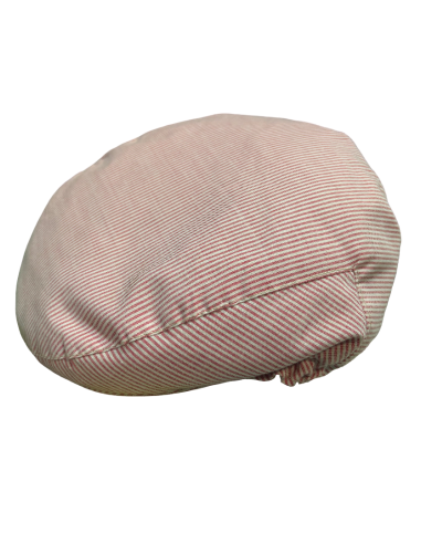 Gorra Campera plana niño rayitas rojas | Fabricada en España por Beirets