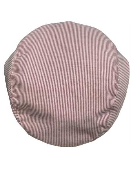 Gorra Campera plana niño rayitas rojas