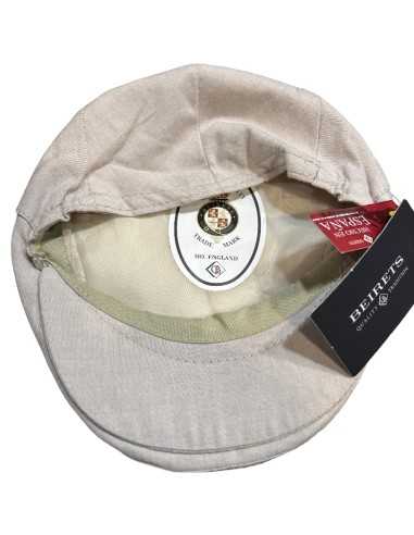 Gorra Campera plana niño y bebé beig liso | Fabricada en España por Beirets