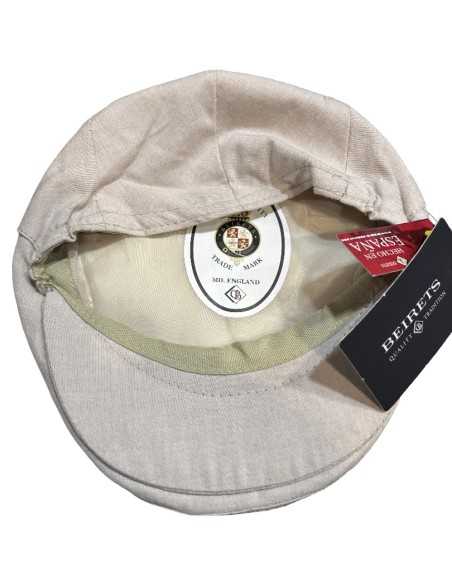 Gorra Campera plana niño y bebé beig liso | Fabricada en España por Beirets