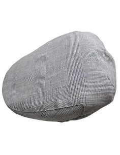 Gorra Campera plana niño cuadritos azules mil rayas | Fabricada en España por Beirets