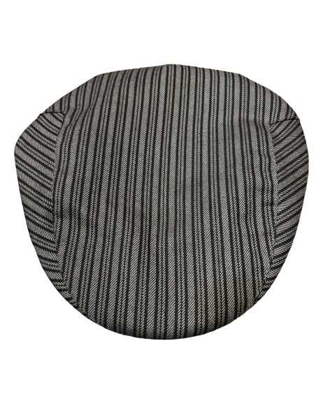 Gorra Campera plana niño y bebé rayas grises romería | Fabricada en España por Beirets