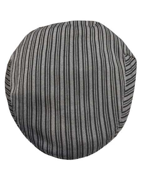 Gorra Campera niño rayas grises de romería | Arteval
