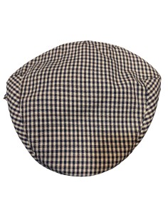 Gorra Campera niño plana fondo beig y cuadros marinos y marrón 2