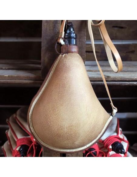 Bota de Vino Envejecida Interior de Látex AUTÉNTICA PIEL DE CABRA