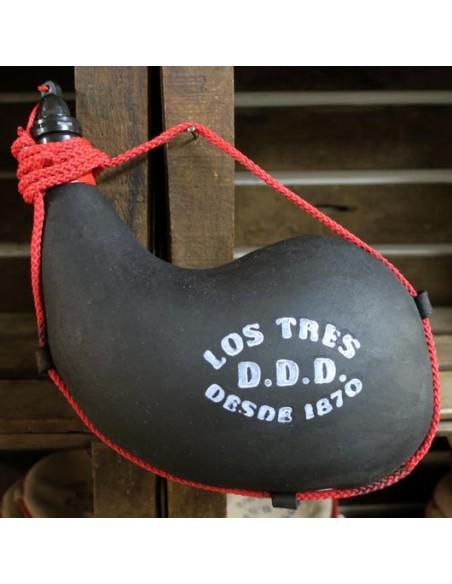 Bota de Vino de Látex Curva Color Oscuro AUTÉNTICA PIEL DE CABRA