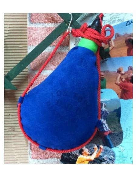 Bota de Vino Color Azul Oscuro AUTÉNTICA PIEL DE CABRA