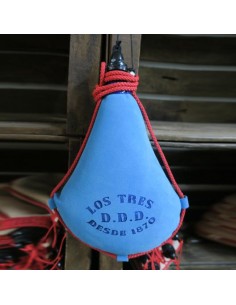 Bota de Vino Color Azul Claro AUTÉNTICA PIEL DE CABRA